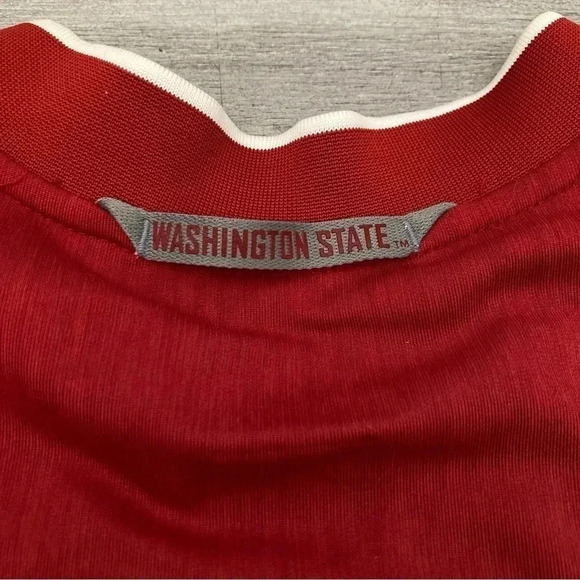 Washington‎ State Cougars Nike Dri-Fit 1/2 Zip Red Fleece lined size L - Picture 6 of 10